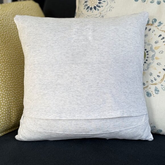 Faith over Fear inspirational handmade reworked tshirt 16x16 throw pillow cover - Picture 8 of 10